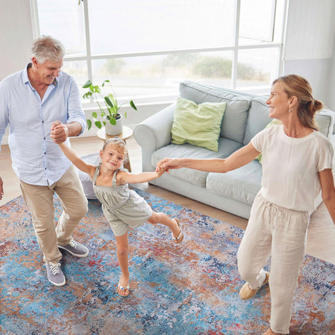 Maval - Abstract Washable Area Rug