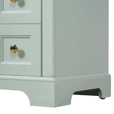 Modern Bathroom Vanity With Sink, 3 Drawers & Cabinet With 2 Tier Door Storage