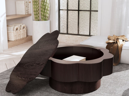 Modern Plum Blossom Shaped Coffee Table With Storage