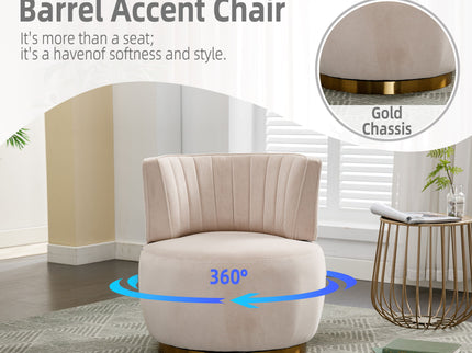 360 Degree Swivel Cuddle Barrel Accent Sofa Chair