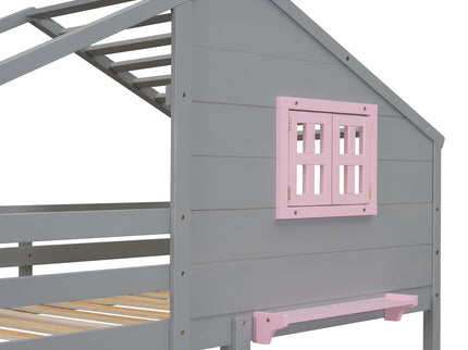 Bunk Bed With Playhouse Roof And Window