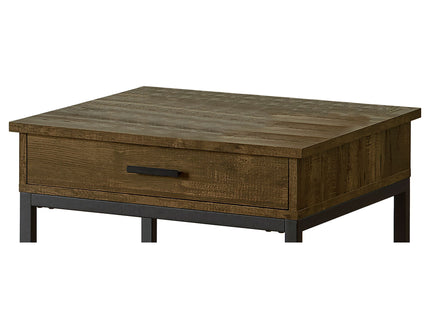 Square End Table With 1 Drawer - Brown