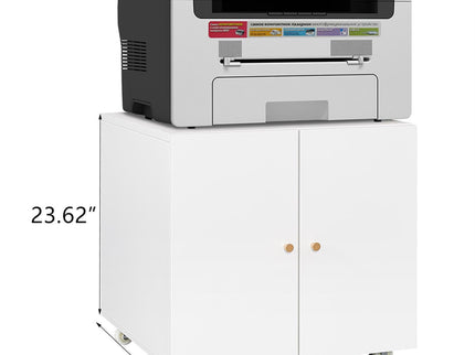 Office Furniture Copier Cabinet 2 Door Steel Copier Stand Mobile Pedestal File Printer Stand