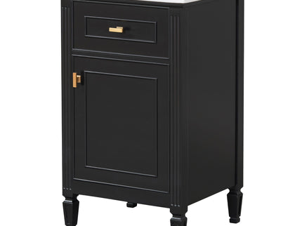 Bathroom Vanity With Sink, Adjustable Shelf, Tilt-Out Drawer