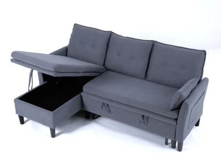 L-Shaped Reversible Chaise Sectional Sofa With Storage