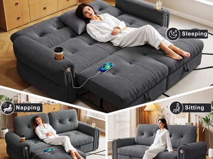 Cloud Like Convertible Sofa Bed With For Living Room