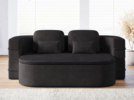 2 In 1 Foldable Sofa Bed With Multi Functional Blanket, Floor Lounge Sofa