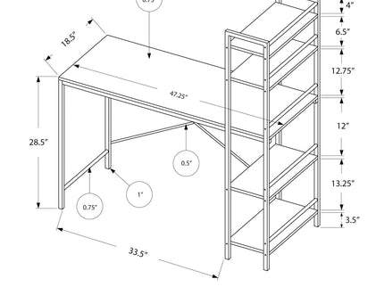 Computer Desk For Home Office, Laptop Storage Shelves