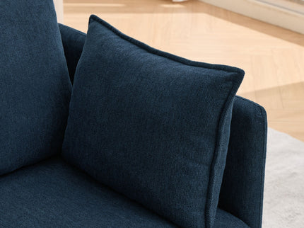 Oversized Deep Seat Accent Chair With Matching Storage Ottoman & Throw Pillows