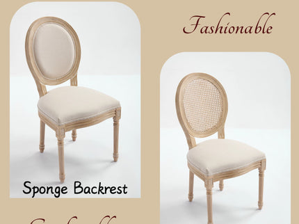 Upholstered With Round Back Dining Chairs (Set of 2)