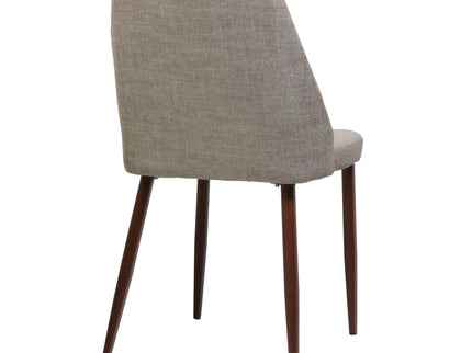 Modern Dining Chair With Iron Legs And Wood Finish