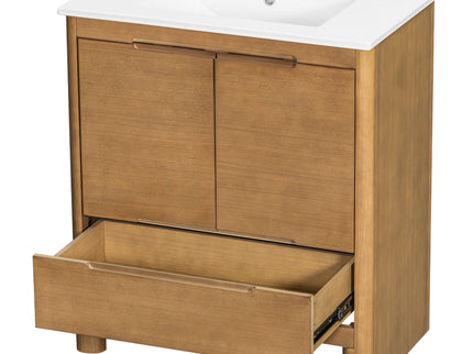 Softened Modern Bathroom Vanity With Sink