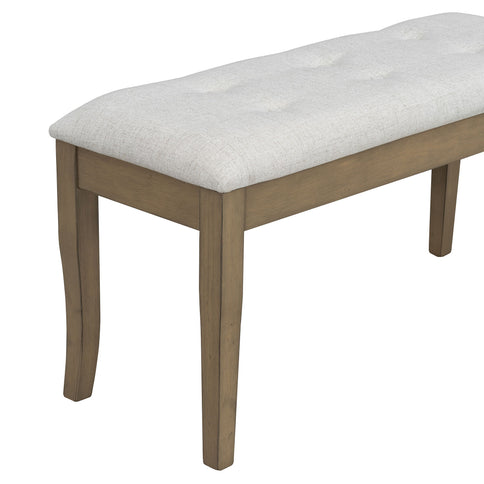 Dining Table Set With 4 Upholstered Chairs And Bench