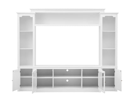 All-In-One TV Stand With Bookcase For TVs Up To 65"