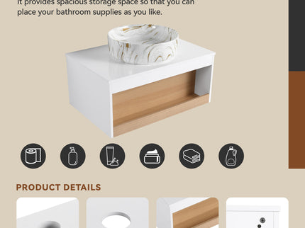 Floating Bathroom Vanity With Vessel Sink