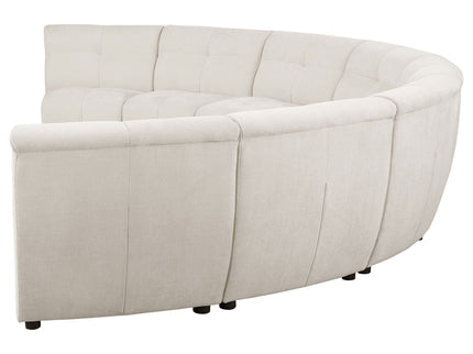 Sycamore - 8 Piece Upholstered Sectional Sofa With Curved Design - Ivory