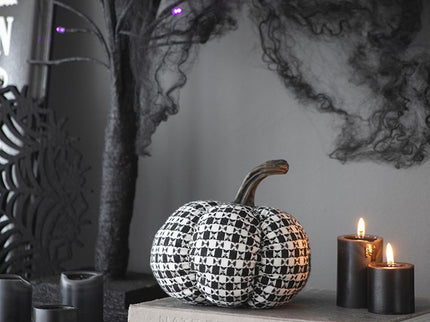 Plaid Pumpkin Decor, For Holiday Halloween Decoration