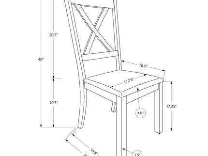 Dining Chair Side, Upholstered For Dining Room, Transitional (Set of 2)