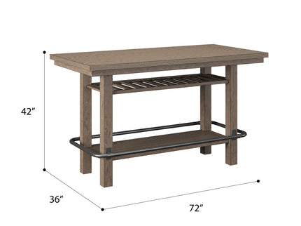 Bar Height Storage Table With Construction - Brown