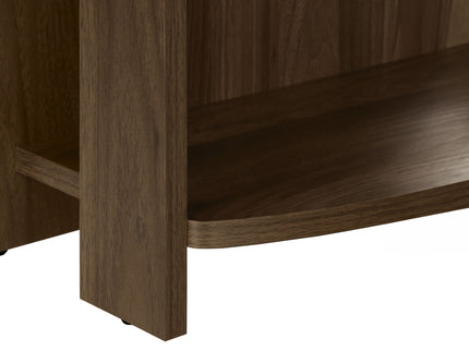 Computer Desk, Home Office, Corner, Storage Shelves, L Shape, Laptop, Contemporary & Modern - Walnut