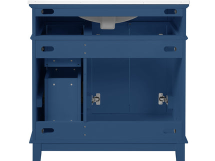 Modern Bathroom Vanity With Sink, Storage Cabinet, Soft Close Doors, Deep & Standard Drawers