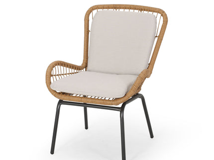 Outdoor Wicker Club Chair With Cushions (Set of 2)