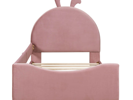 Upholstered Daybed With Rabbit Ear Shaped Headboard