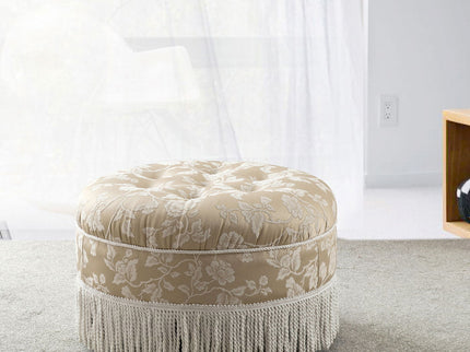 Yolanda - Round Upholstered Accent Ottoman