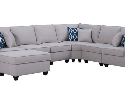 Cooper - Comfort Sectional Sofa With Ottomans And Cupholder