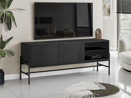 TV Stand, Modern Design Console, Media Entertainment Center, Storage Cabinet, Contemporary & Modern - Black