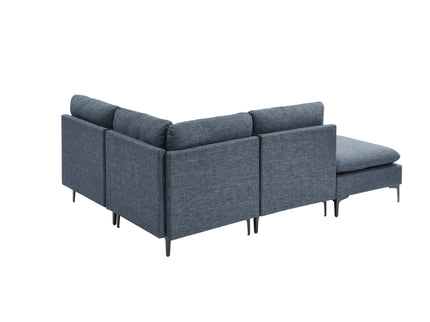 Upholstered Modular Sectional With Tall Legs, Medium Firm Seat