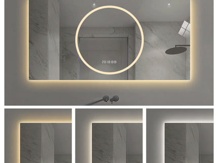 LED Vanity Mirror With Anti Fog & Dimmable Lights, Wall-Mounted - Antique Silver