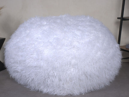 Mahin - Rounded 5 Foot Bean Bag Cozy Modern Design - White
