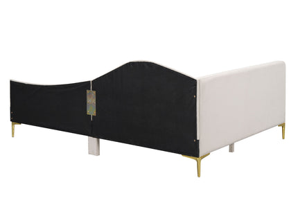 Upholstered Daybed With Headboard And Armrest, Support Legs