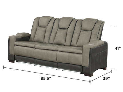 Bruno - Power Reclining Sofa With LED Lighting
