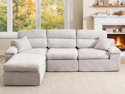 Corner Chaise Sofa With High Backrest