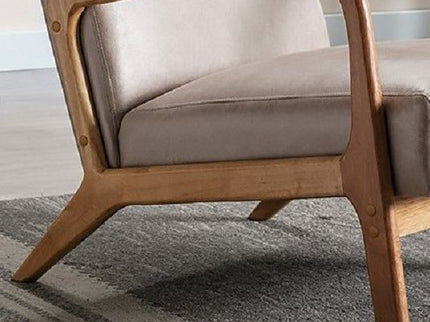 Classic Mid-Century Modern Accent Chairs, Open Framed Armchair With Cushioning