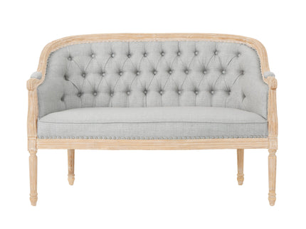 French Country Chesterfield Style Tufted Loveseat