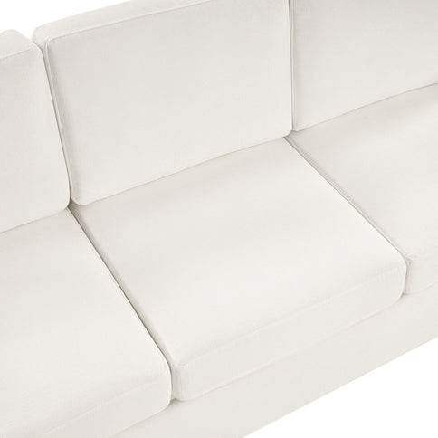 Modern 3 Seater Sofa With Curved Backrest