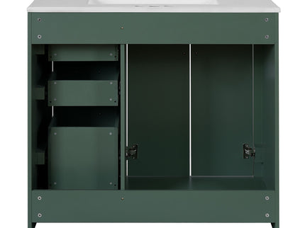 Bathroom Vanity With Sink Combo, Storage Cabinet, Freestanding Set With 3 Drawers & Soft Closing Doors