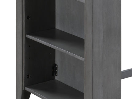 Graham - Small Space Counter Height Dining Table With USB Charging Ports And Shelves