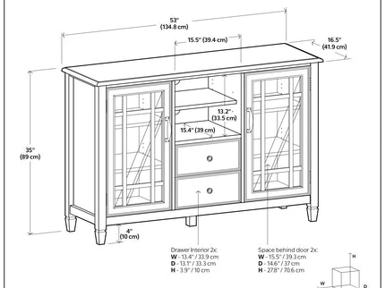 Connaught - Tall TV Stand - Brown