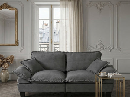 2 Seater Modular Loveseat With Curved Armrests