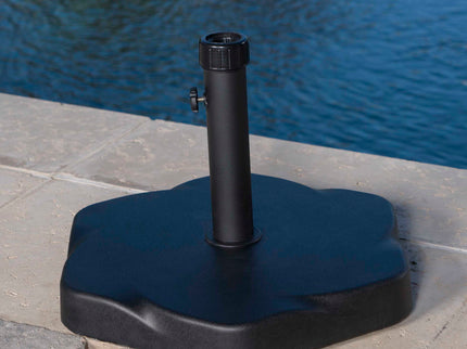Umbrella Base With Hexagonal Shape - Black