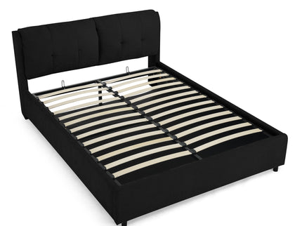 Storage Upholstered Hydraulic Platform Bed With Integrated Headboard