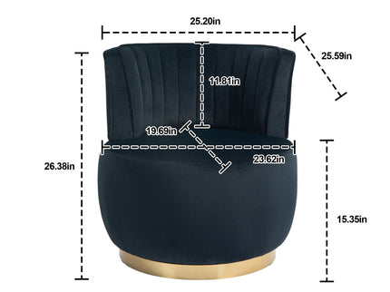 360 Degree Swivel Cuddle Barrel Accent Sofa Chair