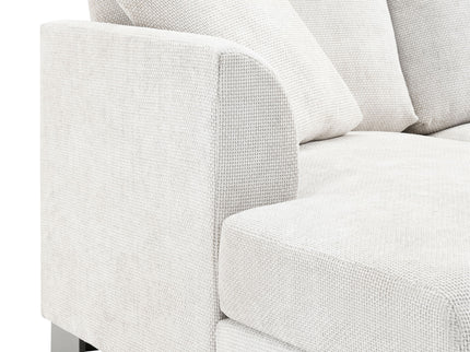Modern Cloud Sectional Sofa L Shaped Luxury Couch Set With 2 Free Pillows 4 Seat With Oversized Chaise