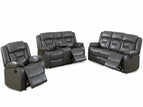 Dark Gray / Manual / 3 Pc. Sofa, Loveseat, Chair