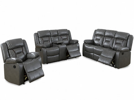 Living Room Set With Pillow Armrest And Tufted Backrest