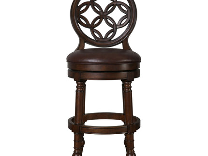 Stool With Back And Swivel Upholstered Seat
